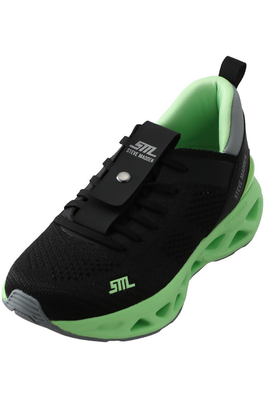 【スティーブマデン/STEVE MADDEN】のSURGE 1 デザインソールニットスニ―カー インテリア・キッズ・メンズ・レディースファッション・服の通販 founy(ファニー) 　ファッション　Fashion　レディースファッション　Fashion for Women　トップス・カットソー　Cut & Sew Tops　ニット　Knit Tops & Sweaters　シューズ　Shoes, Footwear　スタイリッシュ　Stylish, Fashionable　スニーカー　Sneakers, Trainers　軽量　Lightweight, Ultra Light　ブラック/グリーン|ID: prp329100003899071 ipo3291000000035950626