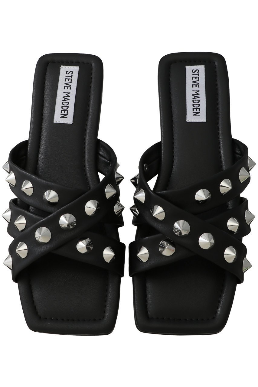 【スティーブマデン/STEVE MADDEN】のMALEAH フラットスタッズサンダル インテリア・キッズ・メンズ・レディースファッション・服の通販 founy(ファニー) 　ファッション　Fashion　レディースファッション　Ladies' Fashion Online　サンダル　Sandals　シンプル　Simple　スタッズ　Studs　トレンド　Trend　フラット　Flat　再入荷　Restock/Back In Stock/Re Arrival　ブラック|ID: prp329100003899072 ipo3291000000032693953