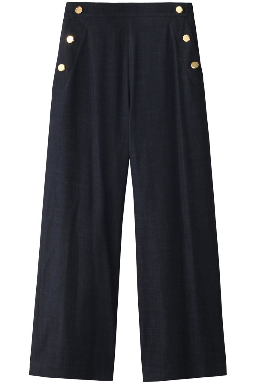 【アルアバイル/allureville】のデニムライクマリンパンツ インテリア・キッズ・メンズ・レディースファッション・服の通販 founy(ファニー) 　ファッション　Fashion　レディースファッション　Fashion for Women　パンツ　Pants & Trousers　シンプル　Simple, Minimal　ストレート　Straight, Straight Cut　エレガント 上品　Elegant　ネイビー|ID: prp329100003899118 ipo3291000000032820932