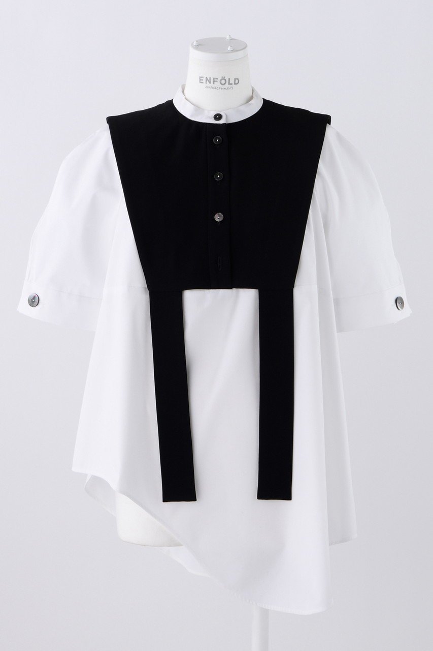【エンフォルド/ENFOLD】のPEツイル ベストレイヤーTOPS/トップス 人気、トレンドファッション・服の通販 founy(ファニー) 　ファッション　Fashion　レディースファッション　Fashion for Women　アウター　Coat / Outerwear Collection　トップス・カットソー　Cut & Sew Tops　シャツ・ブラウス・オフィスカジュアル　Elegant Blouses & Button-Ups　ベスト&ジレ / 重ね着スタイル　Vests & Gilets　とろみ　Fluid, Flowy Fabric　アシンメトリー　Asymmetrical Style　オケージョン　Occasion Wear　コンビ　Combo, Combination Style　ショート　Short, Short Length　スリーブ　Sleeve, Long Sleeve / Short Sleeve　ツイル　Twist, Twisted Detail　バランス　Balance, Style Balance　ベスト　Vest, Waistcoat　エレガント 上品　Elegant　人気　Popular, Best Seller　定番　Standard, Basic Item　雑誌　Magazine, Fashion Magazine　 other-1|ID: prp329100003900185 ipo3291000000032911375