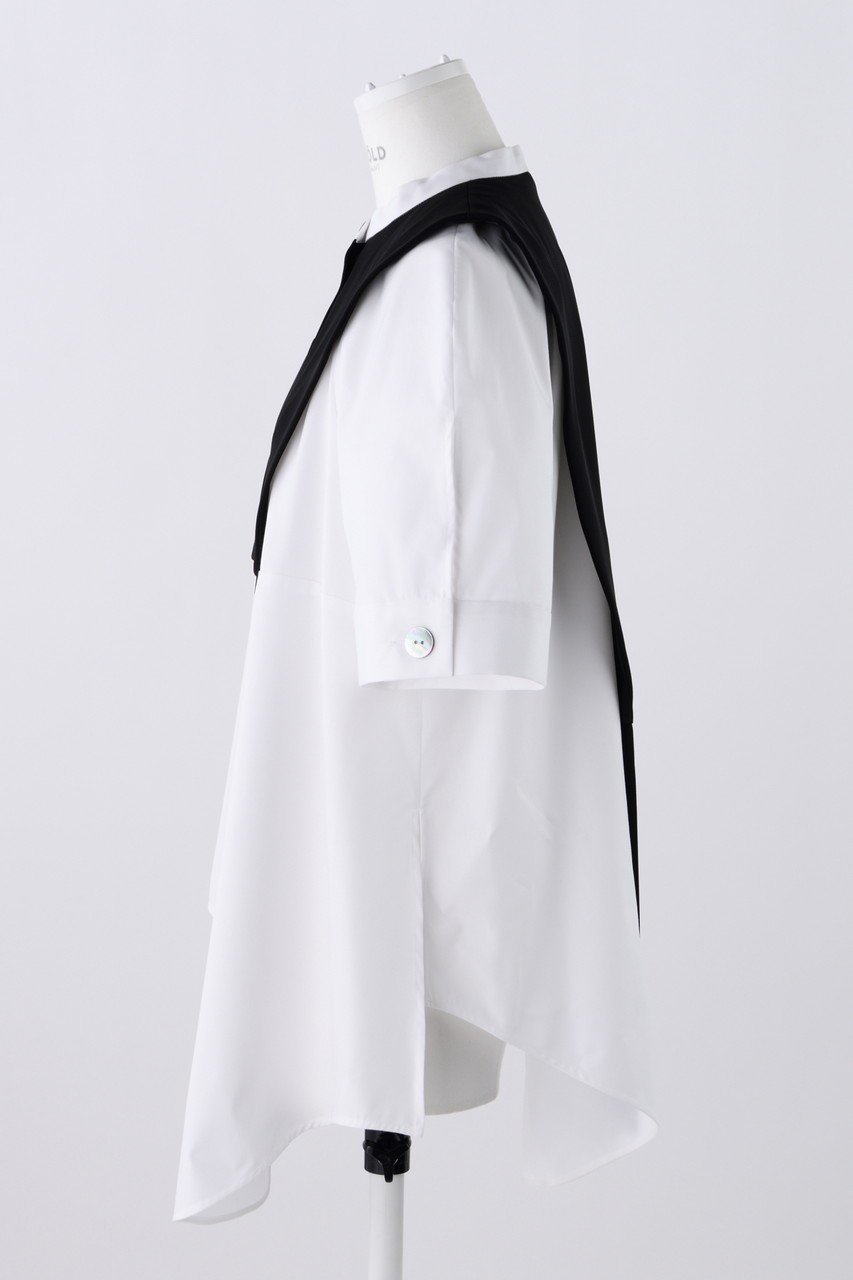 【エンフォルド/ENFOLD】のPEツイル ベストレイヤーTOPS/トップス 人気、トレンドファッション・服の通販 founy(ファニー) 　ファッション　Fashion　レディースファッション　Fashion for Women　アウター　Coat / Outerwear Collection　トップス・カットソー　Cut & Sew Tops　シャツ・ブラウス・オフィスカジュアル　Elegant Blouses & Button-Ups　ベスト&ジレ / 重ね着スタイル　Vests & Gilets　とろみ　Fluid, Flowy Fabric　アシンメトリー　Asymmetrical Style　オケージョン　Occasion Wear　コンビ　Combo, Combination Style　ショート　Short, Short Length　スリーブ　Sleeve, Long Sleeve / Short Sleeve　ツイル　Twist, Twisted Detail　バランス　Balance, Style Balance　ベスト　Vest, Waistcoat　エレガント 上品　Elegant　人気　Popular, Best Seller　定番　Standard, Basic Item　雑誌　Magazine, Fashion Magazine　other-2|ID: prp329100003900185 ipo3291000000032911379
