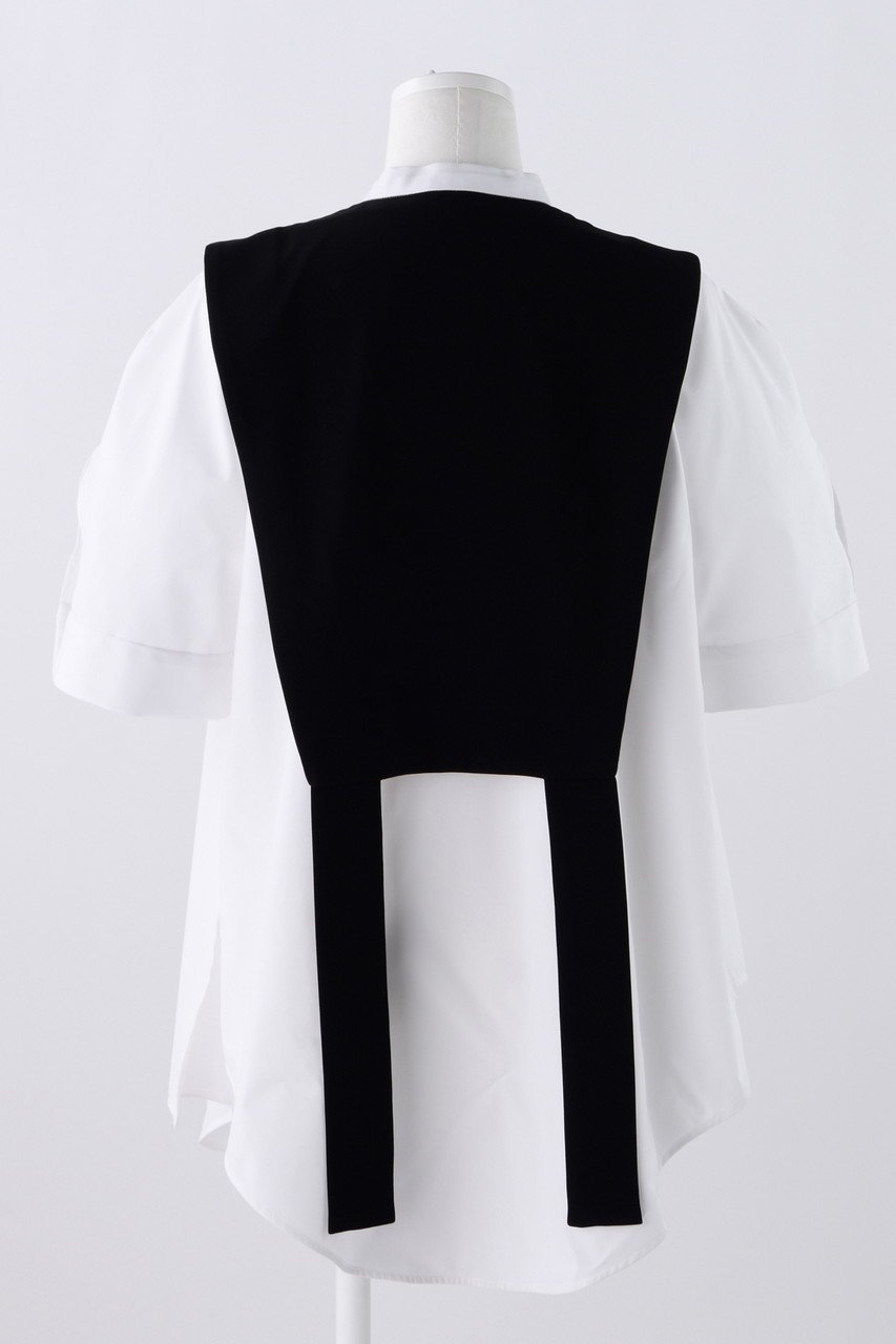 【エンフォルド/ENFOLD】のPEツイル ベストレイヤーTOPS/トップス 人気、トレンドファッション・服の通販 founy(ファニー) 　ファッション　Fashion　レディースファッション　Fashion for Women　アウター　Coat / Outerwear Collection　トップス・カットソー　Cut & Sew Tops　シャツ・ブラウス・オフィスカジュアル　Elegant Blouses & Button-Ups　ベスト&ジレ / 重ね着スタイル　Vests & Gilets　とろみ　Fluid, Flowy Fabric　アシンメトリー　Asymmetrical Style　オケージョン　Occasion Wear　コンビ　Combo, Combination Style　ショート　Short, Short Length　スリーブ　Sleeve, Long Sleeve / Short Sleeve　ツイル　Twist, Twisted Detail　バランス　Balance, Style Balance　ベスト　Vest, Waistcoat　エレガント 上品　Elegant　人気　Popular, Best Seller　定番　Standard, Basic Item　雑誌　Magazine, Fashion Magazine　other-3|ID: prp329100003900185 ipo3291000000032911382