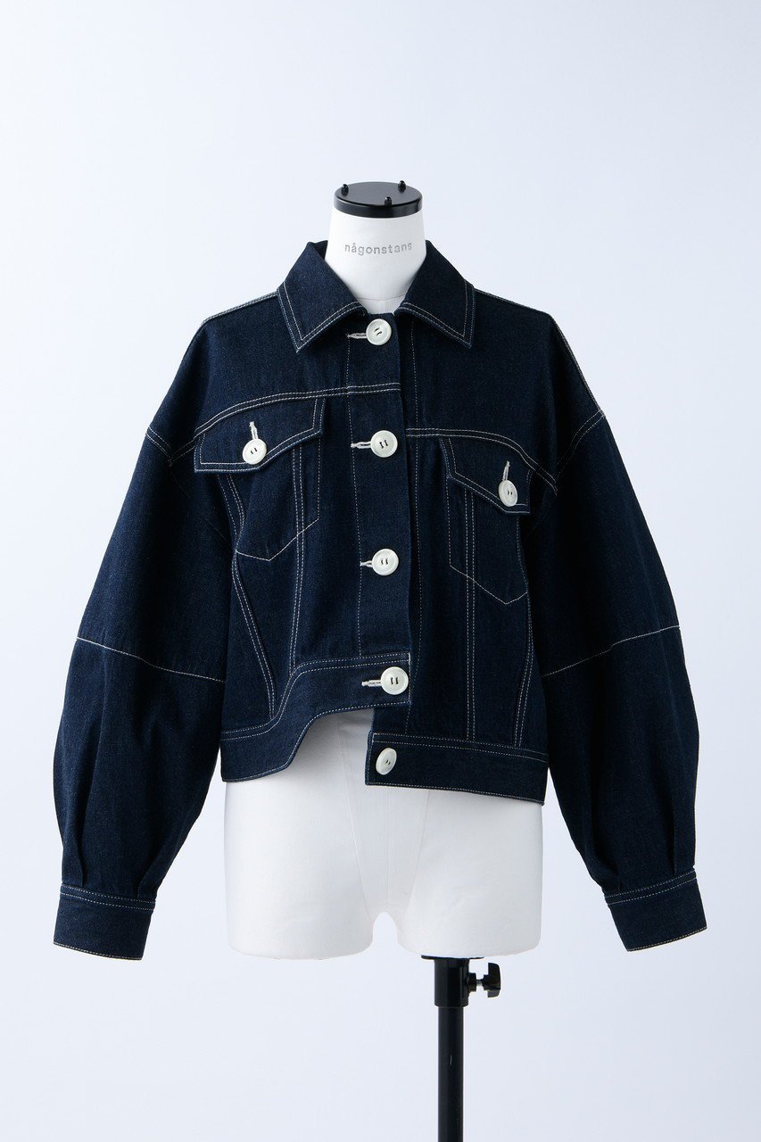【ナゴンスタンス/nagonstans】のO アシンメクロップドGジャン インテリア・キッズ・メンズ・レディースファッション・服の通販 founy(ファニー) 　ファッション　Fashion　レディースファッション　Fashion for Women　アウター　Coat / Outerwear Collection　レディースジャケット・軽アウター　Jackets　ブルゾンジャケット・スポーティアウター　Blouson Jackets　ジャケット　Jacket, Outerwear　セットアップ　Set-Up, Coordinated Outfit　デニム　Denim, Jeans Material　ブルゾン　Blouson, Bomber Jacket　Space|ID: prp329100003900205 ipo3291000000032942694