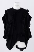 【エンフォルド/ENFOLD】のソフト天竺 アシンメラッフルヘキサゴンT/SH Tシャツ ブラック|ID: prp329100003900206 ipo3291000000032837534
