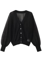 【エリオポール/heliopole】のシアーVネックカーディガン 人気、トレンドファッション・服の通販 founy(ファニー) ファッション Fashion レディースファッション Fashion for Women トップス・カットソー Cut & Sew Tops ニット Knit Tops & Sweaters カーディガン・羽織り Layered Style Cardigans Vネックトップス V-Neck Tops / V-Cut Neckline Shirts カーディガン Cardigan, Knitwear シアー Sheer, See-Through スリーブ Sleeve, Long Sleeve / Short Sleeve フェミニン Feminine, Girly ベーシック Basic, Essential 夏 Summer 春 Spring S/S・春夏 SS, Spring/Summer, Warm Season thumbnail ブラック|ID: prp329100003900327 ipo3291000000032703227