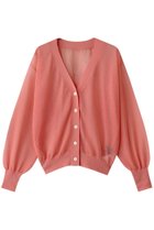 【エリオポール/heliopole】のシアーVネックカーディガン 人気、トレンドファッション・服の通販 founy(ファニー) ファッション Fashion レディースファッション Fashion for Women トップス・カットソー Cut & Sew Tops ニット Knit Tops & Sweaters カーディガン・羽織り Layered Style Cardigans Vネックトップス V-Neck Tops / V-Cut Neckline Shirts カーディガン Cardigan, Knitwear シアー Sheer, See-Through スリーブ Sleeve, Long Sleeve / Short Sleeve フェミニン Feminine, Girly ベーシック Basic, Essential 夏 Summer 春 Spring S/S・春夏 SS, Spring/Summer, Warm Season thumbnail ピンク|ID: prp329100003900327 ipo3291000000032703228