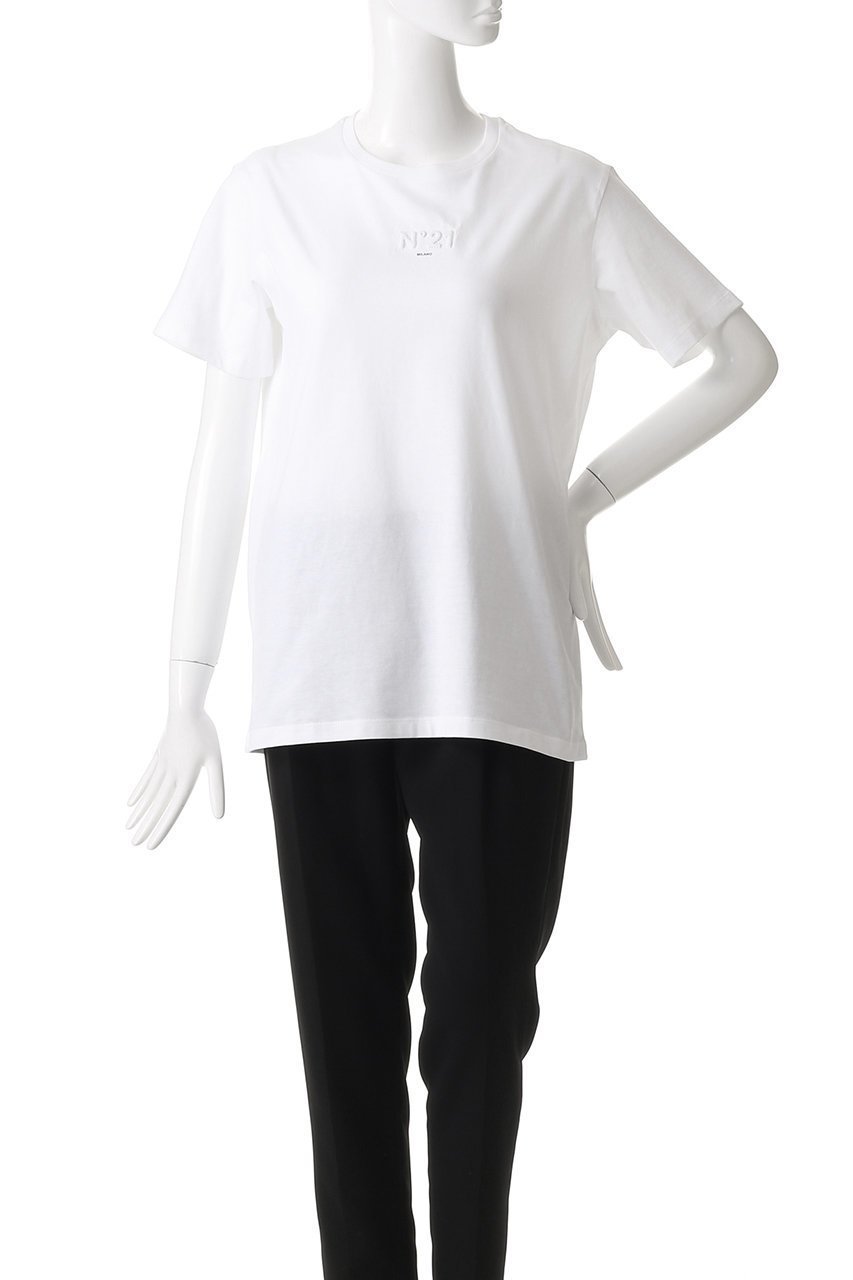 【ヌメロ ヴェントゥーノ/N°21】のロゴTシャツ 人気、トレンドファッション・服の通販 founy(ファニー) 　ファッション　Fashion　レディースファッション　Fashion for Women　トップス・カットソー　Cut & Sew Tops　シャツ・ブラウス・オフィスカジュアル　Elegant Blouses & Button-Ups　ロングTシャツ・Tシャツ　Longline T-Shirts & Tees　カットソー・ベーシックTシャツ　Cut-and-Sewn Tops / Stretch Tees & Basics　ショート　Short, Short Length　スリーブ　Sleeve, Long Sleeve / Short Sleeve　other-2|ID: prp329100003901384 ipo3291000000033662794
