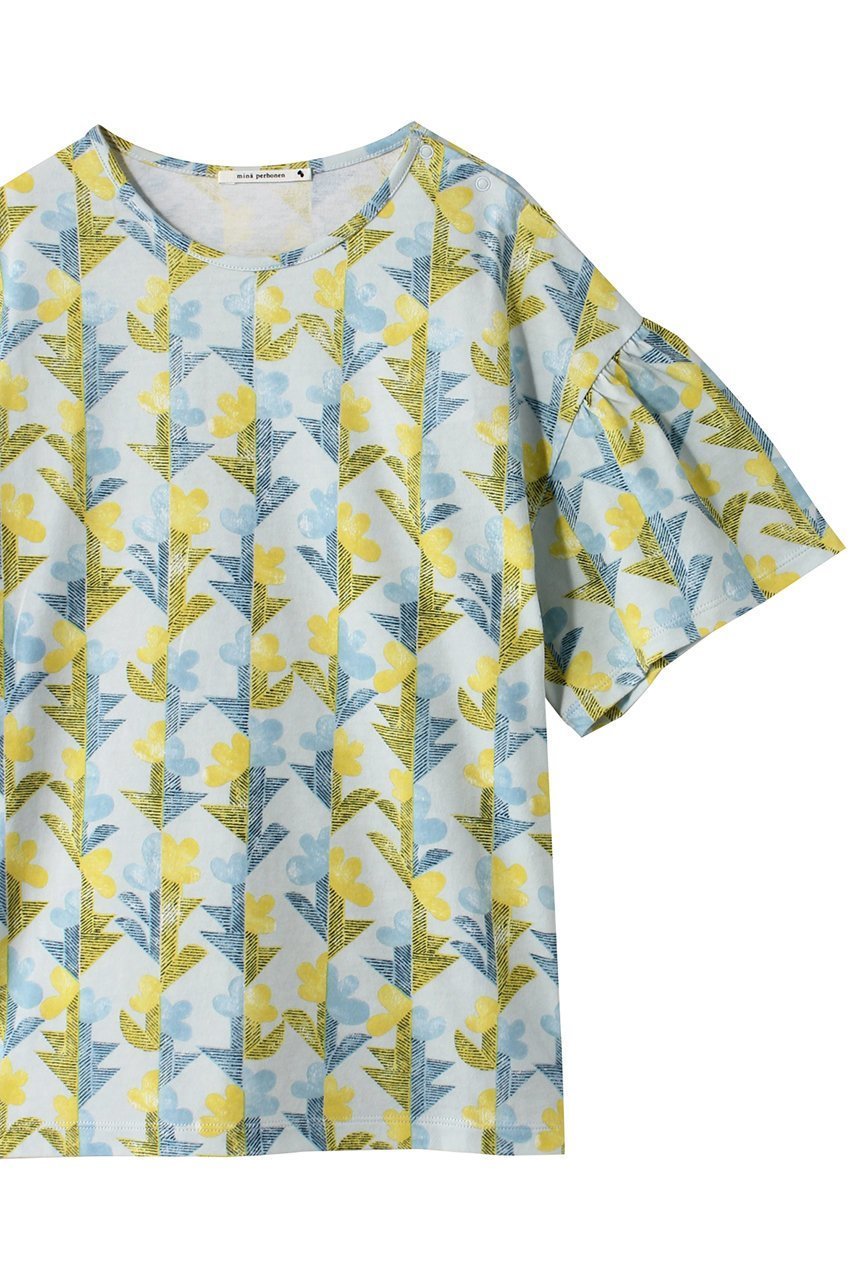 【ミナ ペルホネン/mina perhonen / KIDS】の【KIDS】twin flower トップス ライトブルー 150/12Y 人気、トレンドファッション・服の通販 founy(ファニー) ファッション Fashion キッズファッション Fashion for Kids トップス・カットソー Cut & Sew Tops カットソー Cut and Sewn Top ギャザー Gathered, Ruffled スリーブ Sleeve, Long Sleeve / Short Sleeve フラワー Flower, Floral フレア Flare, Flared 半袖 Short Sleeve, Half Sleeve 夏 Summer 春 Spring S/S・春夏 SS, Spring/Summer, Warm Season other-3|ID: prp329100003901387 ipo3291000000036192602