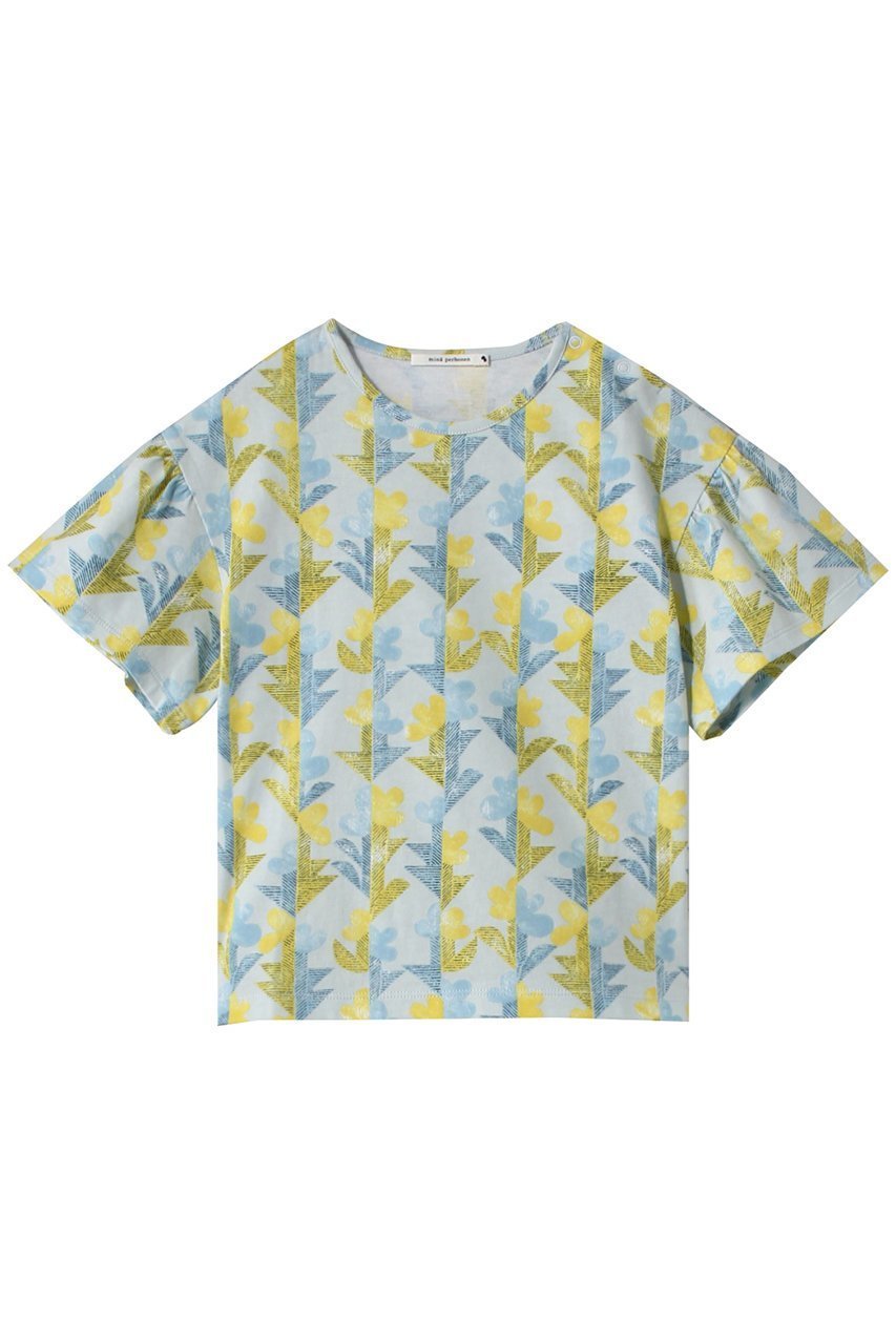 【ミナ ペルホネン/mina perhonen / KIDS】の【KIDS】twin flower トップス ライトブルー 130/8Y インテリア・キッズ・メンズ・レディースファッション・服の通販 founy(ファニー) ファッション Fashion キッズファッション Fashion for Kids トップス・カットソー Cut & Sew Tops カットソー Cut and Sewn Top ギャザー Gathered, Ruffled スリーブ Sleeve, Long Sleeve / Short Sleeve フラワー Flower, Floral フレア Flare, Flared 半袖 Short Sleeve, Half Sleeve 夏 Summer 春 Spring S/S・春夏 SS, Spring/Summer, Warm Season ライトブルー|ID: prp329100003901388 ipo3291000000036192620