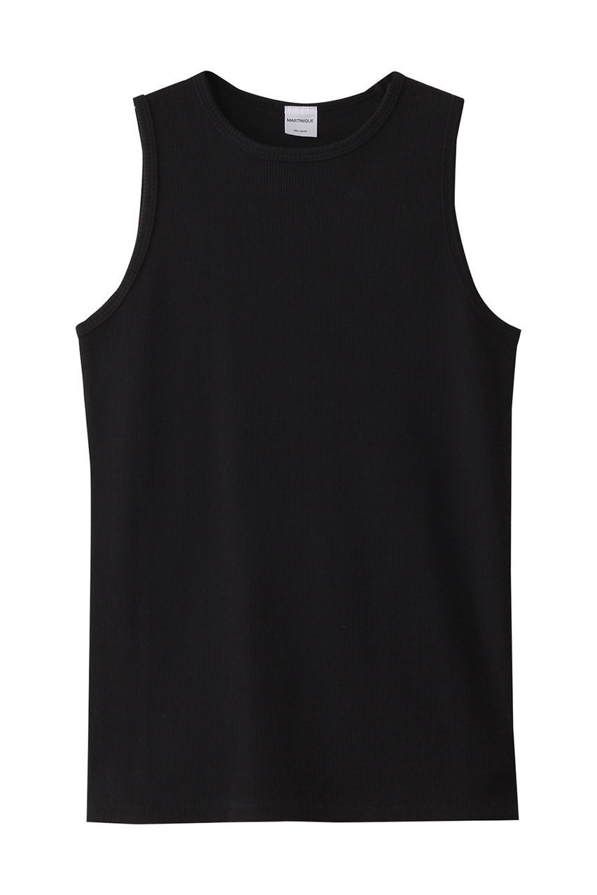 【マルティニーク/martinique】のリブタンクトップ インテリア・キッズ・メンズ・レディースファッション・服の通販 founy(ファニー) 　ファッション　Fashion　レディースファッション　Fashion for Women　トップス・カットソー　Cut & Sew Tops　キャミソール&ノースリーブ　Camisoles & Sleeveless Tops　シャツ・ブラウス・オフィスカジュアル　Elegant Blouses & Button-Ups　ロングTシャツ・Tシャツ　Longline T-Shirts & Tees　カットソー・ベーシックTシャツ　Cut-and-Sewn Tops / Stretch Tees & Basics　インナー　Innerwear　キャミソール　Camisole, Spaghetti Strap Top　シンプル　Simple, Minimal　ジャケット　Jacket, Outerwear　タンク　Tank Top, Sleeveless Top　フィット　Fit, Slim Fit　ベーシック　Basic, Essential　エレガント 上品　Elegant　ブラック|ID: prp329100003901412 ipo3291000000032852538