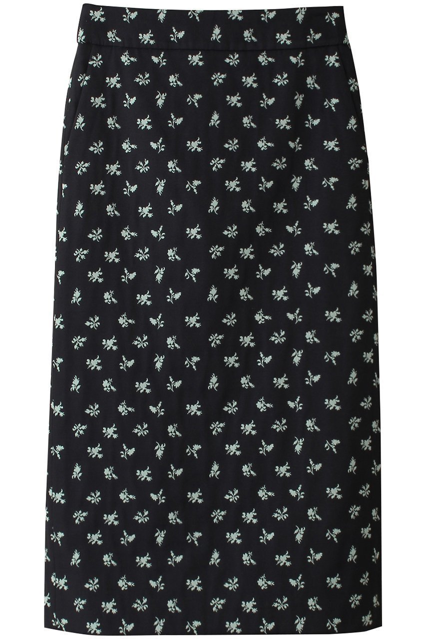 【ブラミンク/BLAMINK】のフラワージャカードタイトスカート インテリア・キッズ・メンズ・レディースファッション・服の通販 founy(ファニー) 　ファッション　Fashion　レディースファッション　Fashion for Women　スカート　Skirts　ジャカード／ジャガード　Jacquard, Woven Pattern　スリット　Slit, Slit Detail　タイトスカート　Pencil Skirt, Tight Skirt　フラワー　Flower, Floral　モチーフ　Motif, Design Theme　エレガント 上品　Elegant　春　Spring　ネイビー|ID: prp329100003903619 ipo3291000000032822589