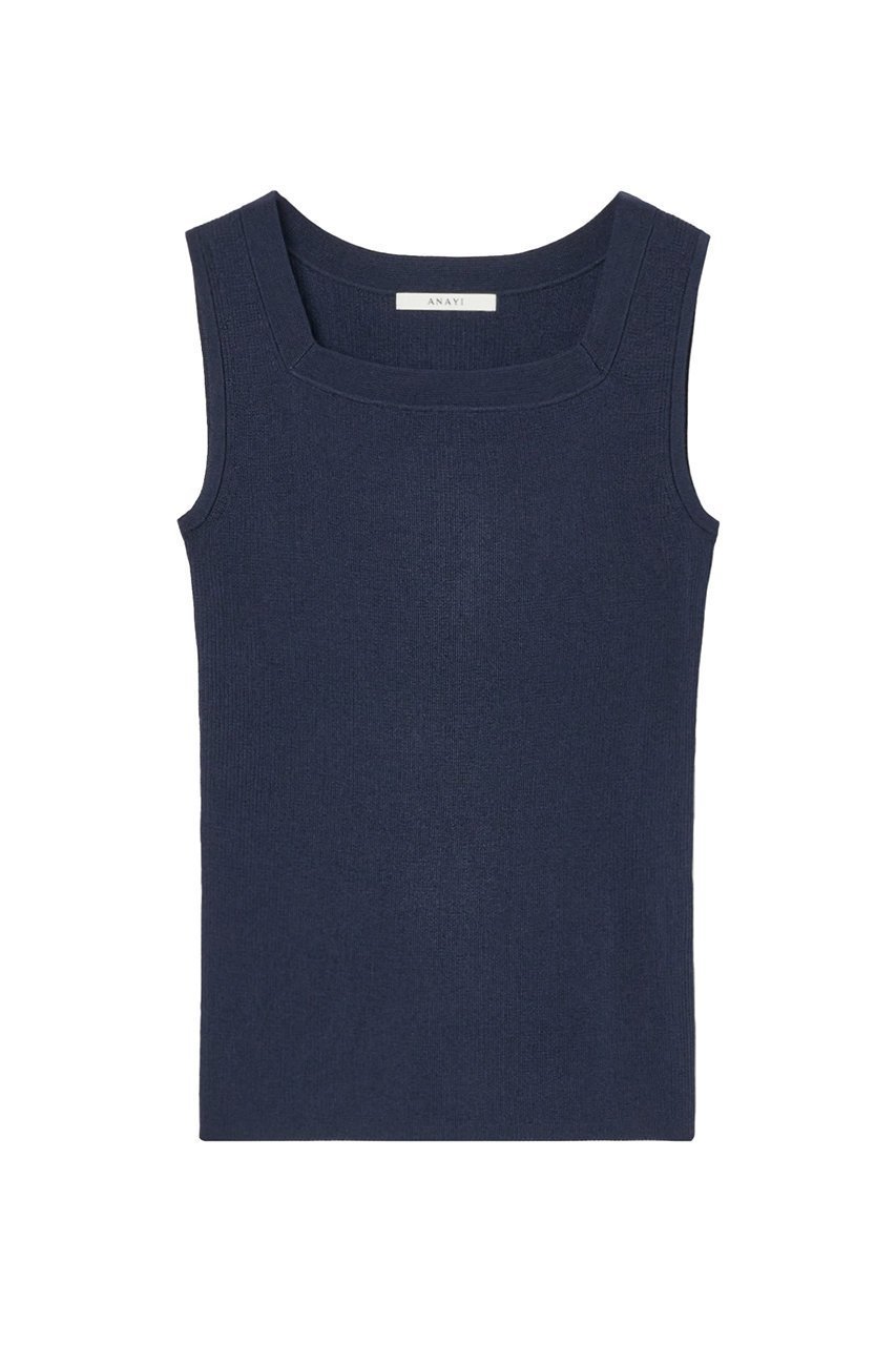 【アナイ/ANAYI】のアセテートポリエステルスクエア プルオーバー インテリア・キッズ・メンズ・レディースファッション・服の通販 founy(ファニー) ファッション Fashion レディースファッション Fashion for Women トップス・カットソー Cut & Sew Tops ニット Knit Tops & Sweaters カジュアルプルオーバー・ニットトップス Pullovers & Knit Tops / Casual Pullovers インナー Innerwear カーディガン Cardigan, Knitwear コンパクト Compact, Small Size シンプル Simple, Minimal スクエア Square, Square Shape ノースリーブ Sleeveless, No-Sleeve 人気 Popular, Best Seller 定番 Standard, Basic Item ネイビー|ID: prp329100003903669 ipo3291000000033705725