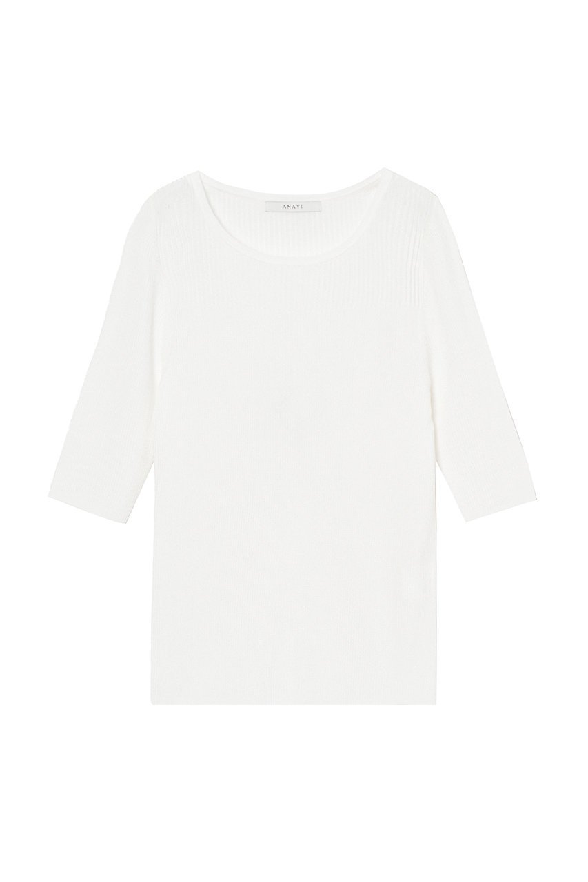 【アナイ/ANAYI】のアセテートポリエステル半袖 プルオーバー インテリア・キッズ・メンズ・レディースファッション・服の通販 founy(ファニー) ファッション Fashion レディースファッション Fashion for Women トップス・カットソー Cut & Sew Tops ニット Knit Tops & Sweaters カジュアルプルオーバー・ニットトップス Pullovers & Knit Tops / Casual Pullovers インナー Innerwear コンパクト Compact, Small Size 人気 Popular, Best Seller 半袖 Short Sleeve, Half Sleeve 定番 Standard, Basic Item ホワイト|ID: prp329100003903670 ipo3291000000033705728