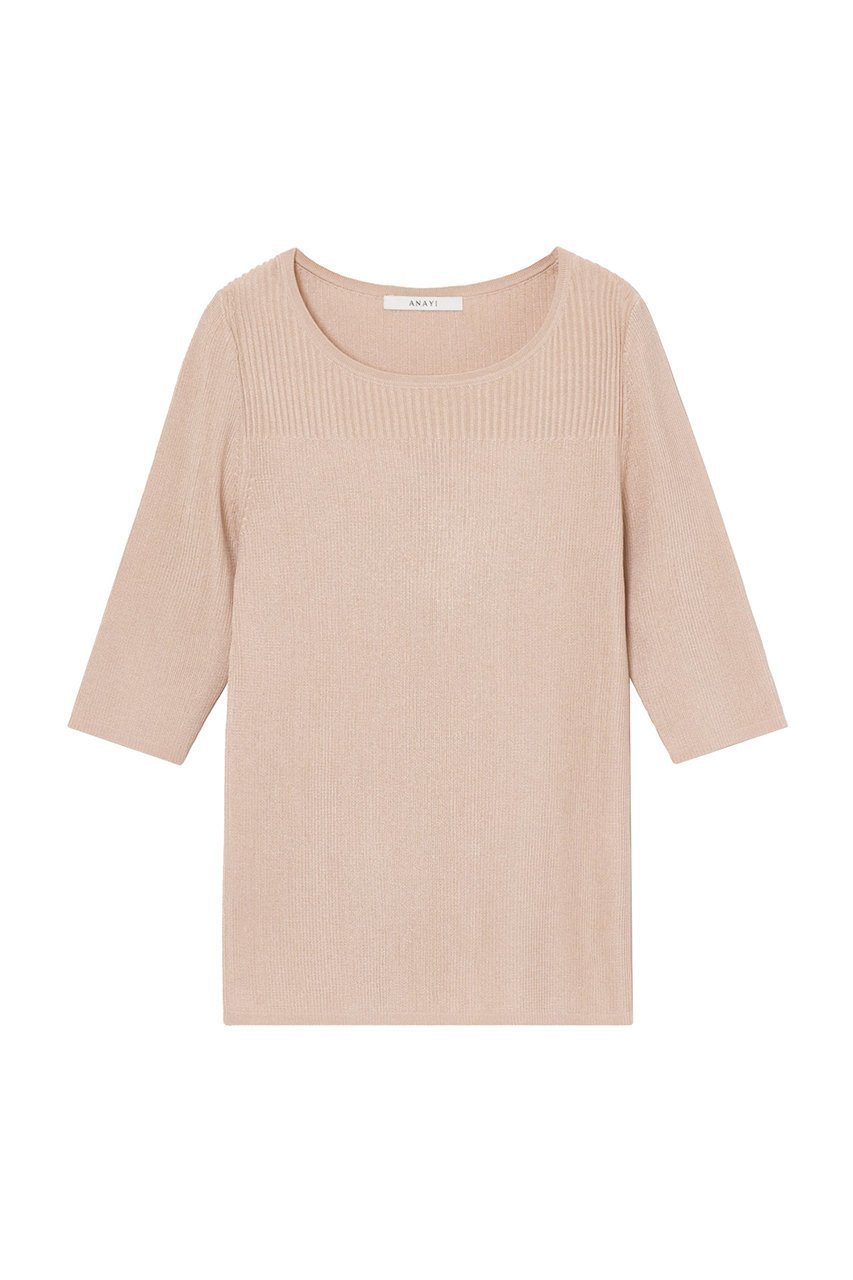 【アナイ/ANAYI】のアセテートポリエステル半袖 プルオーバー インテリア・キッズ・メンズ・レディースファッション・服の通販 founy(ファニー) ファッション Fashion レディースファッション Fashion for Women トップス・カットソー Cut & Sew Tops ニット Knit Tops & Sweaters カジュアルプルオーバー・ニットトップス Pullovers & Knit Tops / Casual Pullovers インナー Innerwear コンパクト Compact, Small Size 人気 Popular, Best Seller 半袖 Short Sleeve, Half Sleeve 定番 Standard, Basic Item ベージュ|ID: prp329100003903670 ipo3291000000033705729
