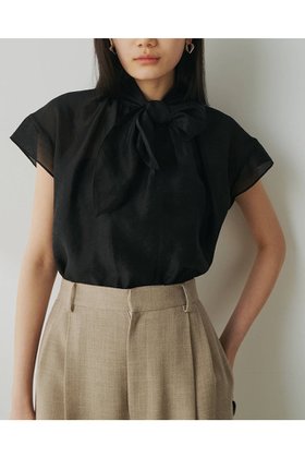 【ウィムガゼット/Whim Gazette】のシアーボウブラウス 人気、トレンドファッション・服の通販 founy(ファニー) ファッション Fashion レディースファッション WOMEN トップス・カットソー Tops/Tshirt シャツ/ブラウス Shirts/Blouses おすすめ Recommend カットソー Cut And Sew ショート Short シルク Silk スウェット Sweat スリーブ Sleeve エレガント 上品 Elegant 夏 Summer 春 Spring S/S・春夏 Ss・Spring/Summer |ID:prp329100003904862