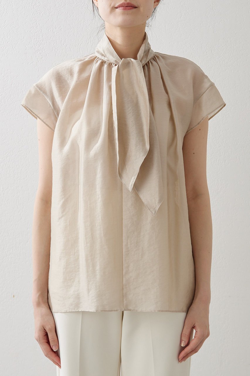 【ウィムガゼット/Whim Gazette】のシアーボウブラウス 人気、トレンドファッション・服の通販 founy(ファニー) 　ファッション　Fashion　レディースファッション　Fashion for Women　トップス・カットソー　Cut & Sew Tops　シャツ・ブラウス・オフィスカジュアル　Elegant Blouses & Button-Ups　おすすめ　Recommended / Our Picks　カットソー　Cut and Sewn Top　ショート　Short, Short Length　シルク　Silk, 100% Silk　スウェット / スエット　Sweatshirt, Sweatwear　スリーブ　Sleeve, Long Sleeve / Short Sleeve　エレガント 上品　Elegant　夏　Summer　春　Spring　S/S・春夏　SS, Spring/Summer, Warm Season　other-6|ID: prp329100003904862 ipo3291000000032810642