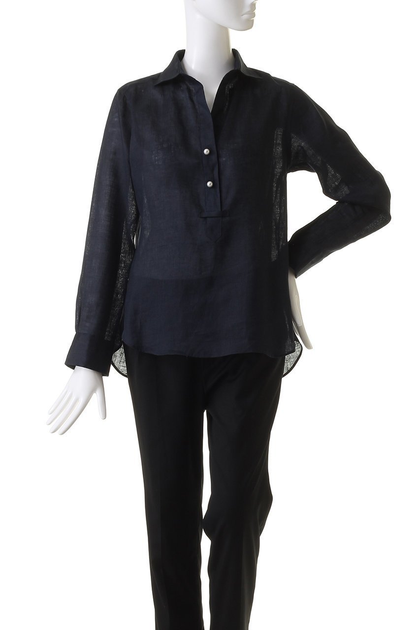 【マルティニーク/martinique】のリネンパールスキッパー 人気、トレンドファッション・服の通販 founy(ファニー) 　ファッション　Fashion　レディースファッション　Fashion for Women　トップス・カットソー　Cut & Sew Tops　シャツ・ブラウス・オフィスカジュアル　Elegant Blouses & Button-Ups　おすすめ　Recommended / Our Picks　スリーブ　Sleeve, Long Sleeve / Short Sleeve　リネン　Linen, Linen Fabric　ロング　Long, Long-Length　夏　Summer　定番　Standard, Basic Item　other-2|ID: prp329100003904887 ipo3291000000032911275