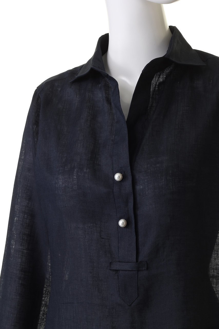【マルティニーク/martinique】のリネンパールスキッパー 人気、トレンドファッション・服の通販 founy(ファニー) 　ファッション　Fashion　レディースファッション　Fashion for Women　トップス・カットソー　Cut & Sew Tops　シャツ・ブラウス・オフィスカジュアル　Elegant Blouses & Button-Ups　おすすめ　Recommended / Our Picks　スリーブ　Sleeve, Long Sleeve / Short Sleeve　リネン　Linen, Linen Fabric　ロング　Long, Long-Length　夏　Summer　定番　Standard, Basic Item　other-5|ID: prp329100003904887 ipo3291000000032911284