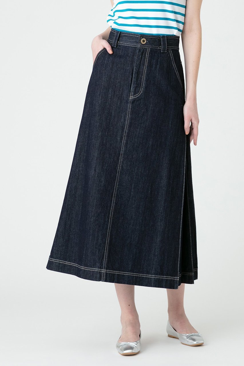 【アルアバイル/allureville】の【Loulou Willoughby】サイドタックロングデニムスカート 人気、トレンドファッション・服の通販 founy(ファニー) 　ファッション　Fashion　レディースファッション　Fashion for Women　スカート　Skirts　デニムスカート・カジュアルスカート　Denim Skirts　ロングスカート　Long Skirts / Maxi & Midi Skirts　デニム　Denim, Jeans Material　ロング　Long, Long-Length　other-7|ID: prp329100003904898 ipo3291000000032823520