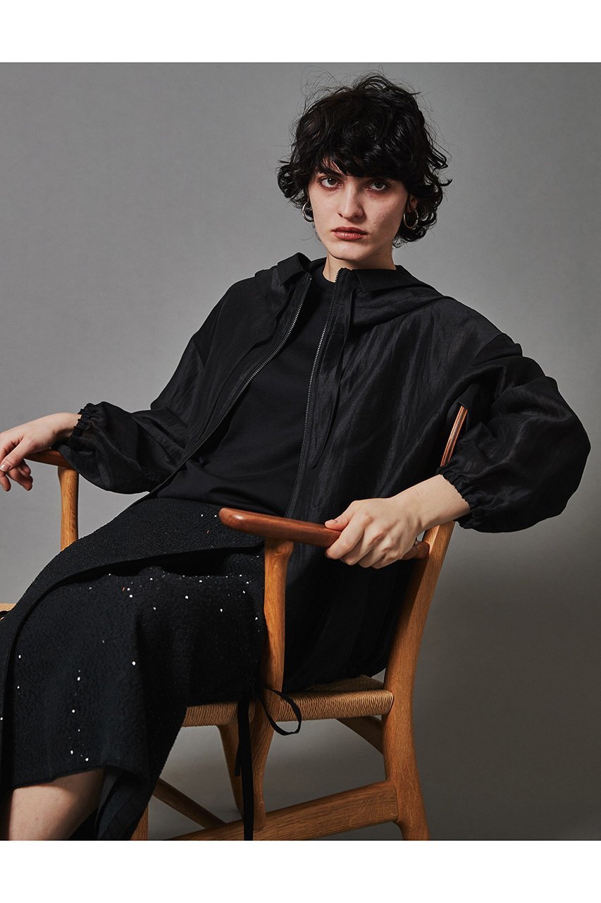 【オブリオ/AUBRIOT】のシアーシルクリネン フーディー 人気、トレンドファッション・服の通販 founy(ファニー) 　ファッション　Fashion　レディースファッション　Fashion for Women　トップス・カットソー　Cut & Sew Tops　シャツ・ブラウス・オフィスカジュアル　Elegant Blouses & Button-Ups　レディースパーカー・カジュアルフーディー　Casual Hoodies & Sweatshirts　ロングTシャツ・Tシャツ　Longline T-Shirts & Tees　スウェット・クルーネックトップス　Sweatshirts & Crewnecks / Relaxed Fit Sweat Tops　カットソー・ベーシックTシャツ　Cut-and-Sewn Tops / Stretch Tees & Basics　シアー　Sheer, See-Through　シルク　Silk, 100% Silk　フォルム　Silhouette, Form　モダン　Modern, Contemporary　ラグジュアリー　Luxury, Elegant　リネン　Linen, Linen Fabric　エレガント 上品　Elegant　other-4|ID: prp329100003904922 ipo3291000000032837000