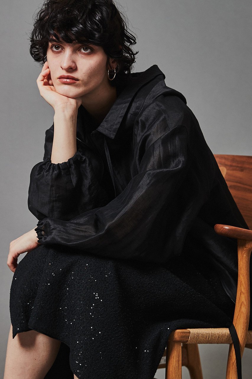 【オブリオ/AUBRIOT】のシアーシルクリネン フーディー 人気、トレンドファッション・服の通販 founy(ファニー) 　ファッション　Fashion　レディースファッション　Fashion for Women　トップス・カットソー　Cut & Sew Tops　シャツ・ブラウス・オフィスカジュアル　Elegant Blouses & Button-Ups　レディースパーカー・カジュアルフーディー　Casual Hoodies & Sweatshirts　ロングTシャツ・Tシャツ　Longline T-Shirts & Tees　スウェット・クルーネックトップス　Sweatshirts & Crewnecks / Relaxed Fit Sweat Tops　カットソー・ベーシックTシャツ　Cut-and-Sewn Tops / Stretch Tees & Basics　シアー　Sheer, See-Through　シルク　Silk, 100% Silk　フォルム　Silhouette, Form　モダン　Modern, Contemporary　ラグジュアリー　Luxury, Elegant　リネン　Linen, Linen Fabric　エレガント 上品　Elegant　other-6|ID: prp329100003904922 ipo3291000000032837013
