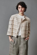 【オブリオ/AUBRIOT】のラグジュアリークロシェ クルーネックジャケット 人気、トレンドファッション・服の通販 founy(ファニー) ファッション Fashion レディースファッション Fashion for Women アウター Coat / Outerwear Collection レディースジャケット・軽アウター Jackets かぎ針 Crochet イタリア Italy クロシェ Crochet, Knitted Lace ジャケット Jacket, Outerwear ツイード／ツィード Choker, Choker Necklace フィット Fit, Slim Fit フロント Front, Front Design ラグジュアリー Luxury, Elegant リラックス Relax, Relaxed Fit 人気 Popular, Best Seller thumbnail アイボリー|ID: prp329100003904923 ipo3291000000036797676