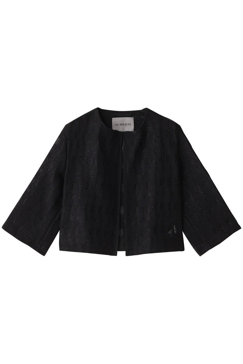 【オブリオ/AUBRIOT】のラグジュアリークロシェ クルーネックジャケット インテリア・キッズ・メンズ・レディースファッション・服の通販 founy(ファニー) 　ファッション　Fashion　レディースファッション　Fashion for Women　アウター　Coat / Outerwear Collection　レディースジャケット・軽アウター　Jackets　かぎ針　Crochet　イタリア　Italy　クロシェ　Crochet, Knitted Lace　ジャケット　Jacket, Outerwear　ツイード／ツィード　Choker, Choker Necklace　フィット　Fit, Slim Fit　フロント　Front, Front Design　ラグジュアリー　Luxury, Elegant　リラックス　Relax, Relaxed Fit　人気　Popular, Best Seller　ブラック|ID: prp329100003904923 ipo3291000000036797677