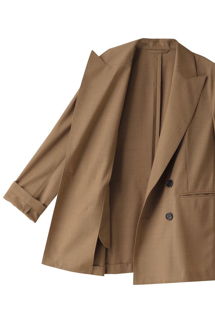 【オブリオ/AUBRIOT】のラグジュアリーウーステッド ライトジャケット 人気、トレンドファッション・服の通販 founy(ファニー) ファッション Fashion レディースファッション Fashion for Women アウター Coat / Outerwear Collection レディースジャケット・軽アウター Jackets なめらか Smooth, Silky Texture イタリア Italy ジャケット Jacket, Outerwear スーツ Suit, Formalwear ダブル Double, Double-Breasted バランス Balance, Style Balance フィット Fit, Slim Fit リラックス Relax, Relaxed Fit other-2|ID: prp329100003904924 ipo3291000000032958491