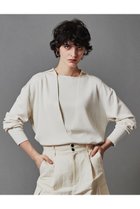 【オブリオ/AUBRIOT】のシャッペシルク2/60 深Vネックプルオーバーニット アイボリー|ID: prp329100003904931 ipo3291000000032948055