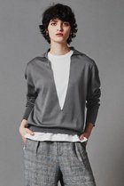 【オブリオ/AUBRIOT】のシャッペシルク2/60 深Vネックプルオーバーニット チャコールグレー|ID: prp329100003904931 ipo3291000000032948061