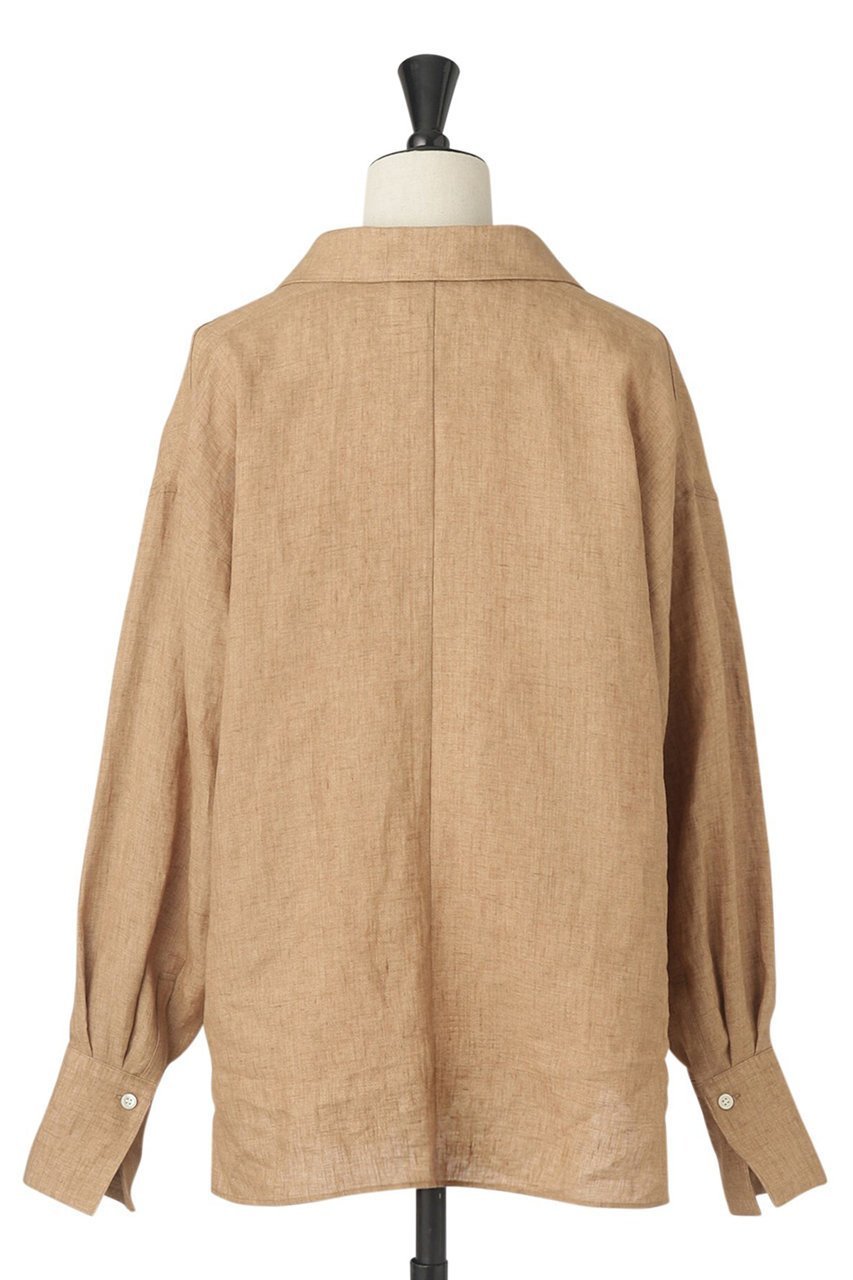 【オブリオ/AUBRIOT】のALBINIリネン プルオーバーシャツ 人気、トレンドファッション・服の通販 founy(ファニー) 　ファッション　Fashion　レディースファッション　Fashion for Women　トップス・カットソー　Cut & Sew Tops　シャツ・ブラウス・オフィスカジュアル　Elegant Blouses & Button-Ups　カジュアルプルオーバー・ニットトップス　Pullovers & Knit Tops / Casual Pullovers　イタリア　Italy　スリーブ　Sleeve, Long Sleeve / Short Sleeve　デニム　Denim, Jeans Material　リネン　Linen, Linen Fabric　リラックス　Relax, Relaxed Fit　ロング　Long, Long-Length　エレガント 上品　Elegant　other-3|ID: prp329100003904935 ipo3291000000036740627