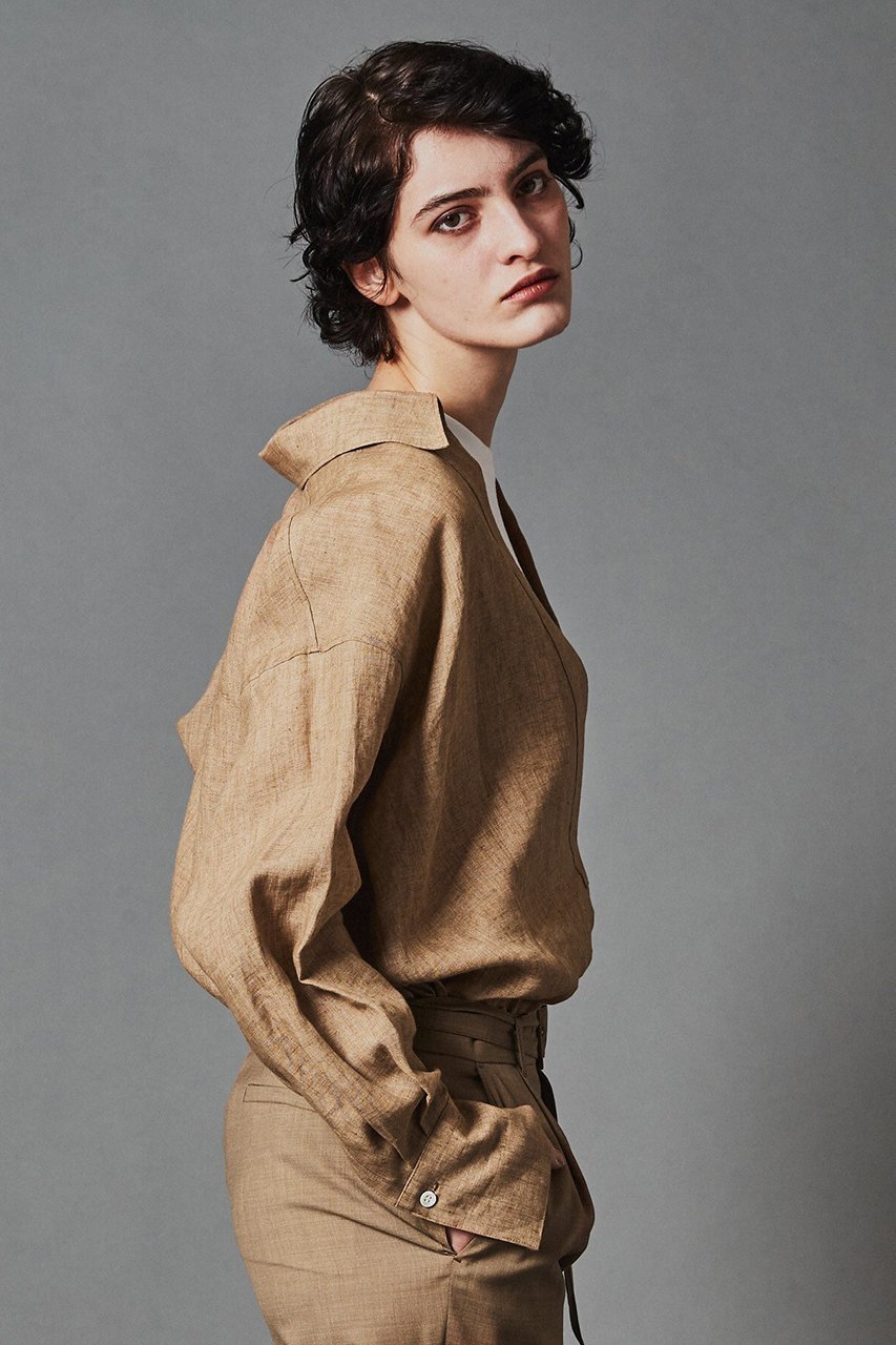 【オブリオ/AUBRIOT】のALBINIリネン プルオーバーシャツ 人気、トレンドファッション・服の通販 founy(ファニー) 　ファッション　Fashion　レディースファッション　Fashion for Women　トップス・カットソー　Cut & Sew Tops　シャツ・ブラウス・オフィスカジュアル　Elegant Blouses & Button-Ups　カジュアルプルオーバー・ニットトップス　Pullovers & Knit Tops / Casual Pullovers　イタリア　Italy　スリーブ　Sleeve, Long Sleeve / Short Sleeve　デニム　Denim, Jeans Material　リネン　Linen, Linen Fabric　リラックス　Relax, Relaxed Fit　ロング　Long, Long-Length　エレガント 上品　Elegant　other-8|ID: prp329100003904935 ipo3291000000036740632