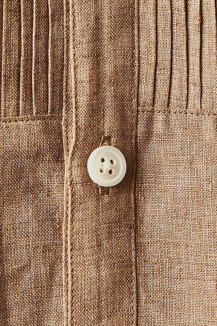 【オブリオ/AUBRIOT】のALBINIリネン バンドカラーシャツ 人気、トレンドファッション・服の通販 founy(ファニー) 　ファッション　Fashion　レディースファッション　Fashion for Women　トップス・カットソー　Cut & Sew Tops　シャツ・ブラウス・オフィスカジュアル　Elegant Blouses & Button-Ups　イタリア　Italy　クラシック　Classic, Timeless Style　スリーブ　Sleeve, Long Sleeve / Short Sleeve　デニム　Denim, Jeans Material　トレンド　Trend, Trending Now　ドレス　Dress, One-Piece　ベーシック　Basic, Essential　メンズ　Men's, Menswear　リネン　Linen, Linen Fabric　ロング　Long, Long-Length　エレガント 上品　Elegant　再入荷　Restock / Back in Stock　other-8|ID: prp329100003904936 ipo3291000000035083775