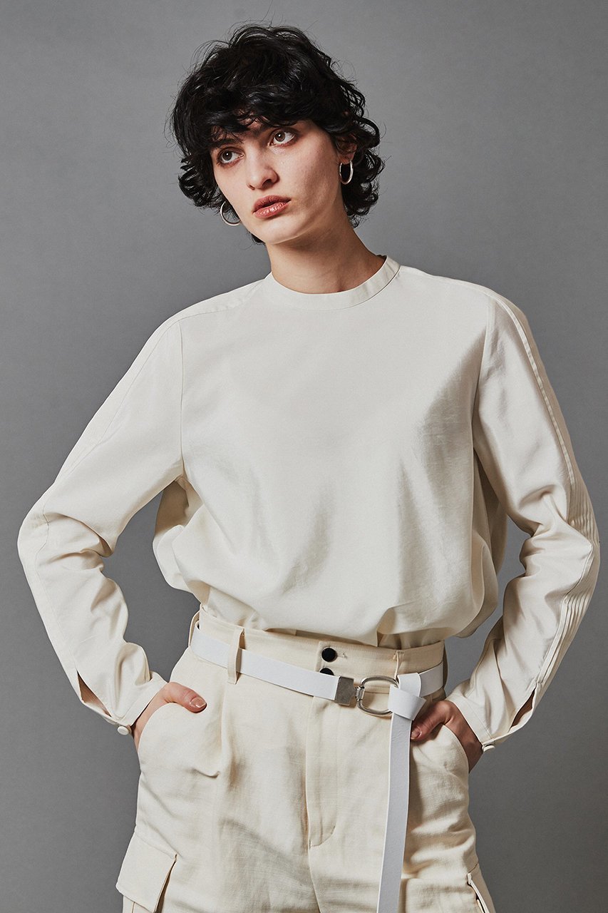 【オブリオ/AUBRIOT】のシルクナイロンサンドウォッシュ フレアブラウス 人気、トレンドファッション・服の通販 founy(ファニー) 　ファッション　Fashion　レディースファッション　Fashion for Women　トップス・カットソー　Cut & Sew Tops　シャツ・ブラウス・オフィスカジュアル　Elegant Blouses & Button-Ups　エレガント 上品　Elegant　コンパクト　Compact, Small Size　シルク　Silk, 100% Silk　スリーブ　Sleeve, Long Sleeve / Short Sleeve　フレア　Flare, Flared　ロング　Long, Long-Length　再入荷　Restock / Back in Stock　 other-1|ID: prp329100003904937 ipo3291000000035083776