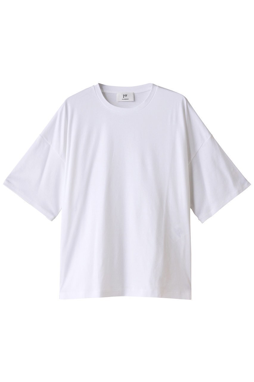 【プルミエ アロンディスモン/1er Arrondissement】のコットンスムースTシャツ 人気、トレンドファッション・服の通販 founy(ファニー) 　ファッション　Fashion　レディースファッション　WOMEN　トップス・カットソー　Tops/Tshirt　シャツ/ブラウス　Shirts/Blouses　ロング / Tシャツ　T-Shirts　カットソー　Cut and Sewn　おすすめ　Recommend　インナー　Inner　ショート　Short　シンプル　Simple　スリーブ　Sleeve　ベーシック　Basic　無地　Plain Color　 other-1|ID: prp329100003906149 ipo3291000000025767732