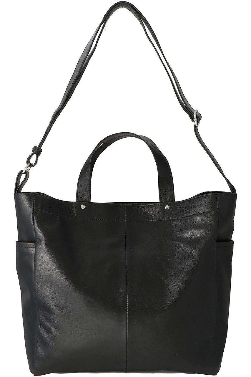 【メゾンスペシャル/MAISON SPECIAL】の【UNISEX】ゴートレザーショルダートートバック インテリア・キッズ・メンズ・レディースファッション・服の通販 founy(ファニー) 　ファッション　Fashion　レディースファッション　Fashion for Women　バッグ　Bags　ユニセックス　Unisex, Genderless　スクエア　Square, Square Shape　フォルム　Silhouette, Form　定番　Standard, Basic Item　BLK(ブラック)|ID: prp329100003906157 ipo3291000000032796238