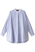 【ミズイロ インド/mizuiro ind】のstripe stand collar wide shirt シャツ l.blue|ID:prp329100003906720