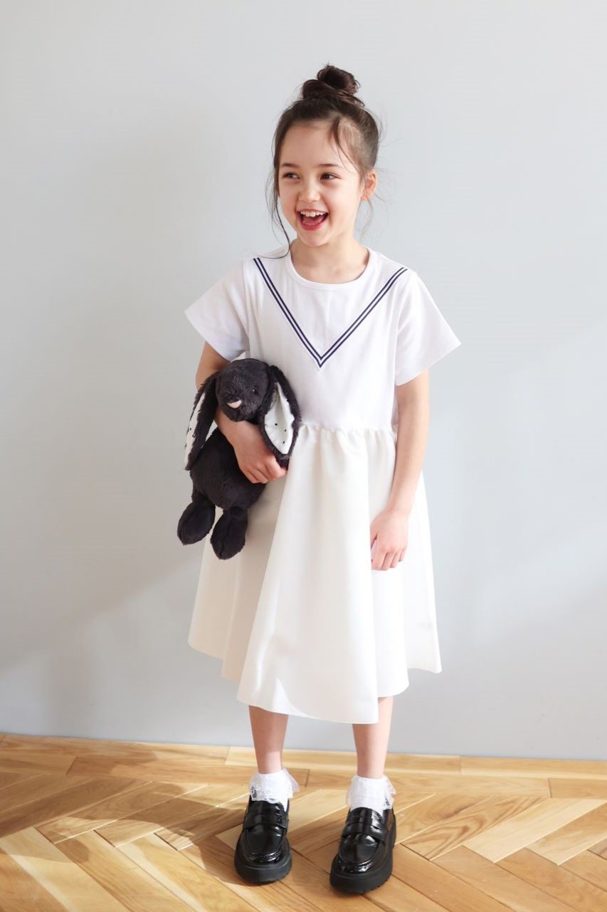 【アミカ/AMICA / KIDS】の【BABY&KIDS】マリーンバレリーナTドレス インテリア・キッズ・メンズ・レディースファッション・服の通販 founy(ファニー) 　ファッション　Fashion　キッズファッション　Fashion for Kids　ワンピース　Dresses　グログラン　Grosgrain, Grosgrain Ribbon　チュニック　Tunic, Long Top　ドレス　Dress, One-Piece　モダン　Modern, Contemporary　リラックス　Relax, Relaxed Fit　人気　Popular, Best Seller　定番　Standard, Basic Item　ホワイト(6Y-8Y)|ID: prp329100003907453 ipo3291000000032839942