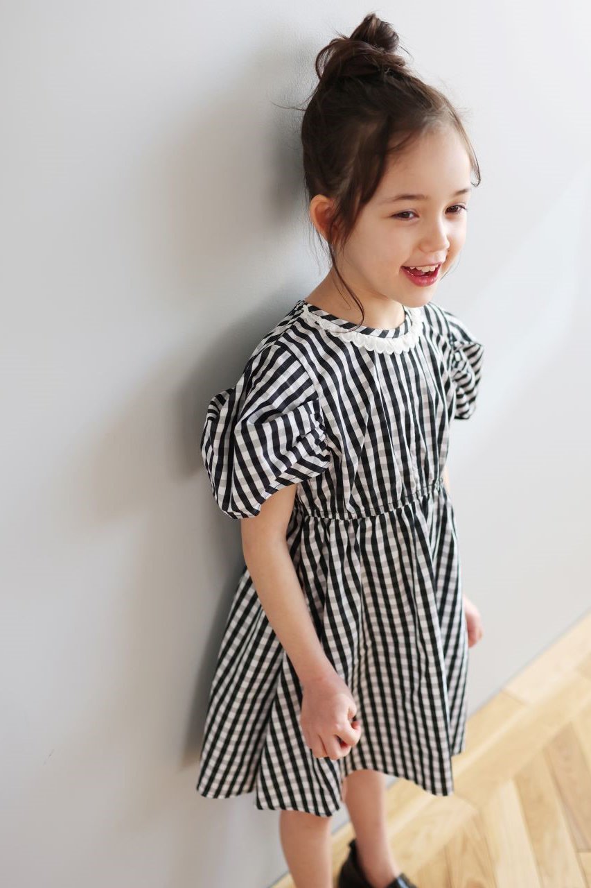 【アミカ/AMICA / KIDS】の【KIDS】ギンガムチェックドレスミニ 人気、トレンドファッション・服の通販 founy(ファニー) 　ファッション　Fashion　キッズファッション　KIDS　ワンピース　Dress/Kids　ギンガム　Gingham　シンプル　Simple　チェック　Check　チュニック　Tunic　ドレス　Dress　エレガント 上品　Elegant　再入荷　Restock/Back In Stock/Re Arrival　旅行　Travel　other-5|ID: prp329100003907455 ipo3291000000032308337