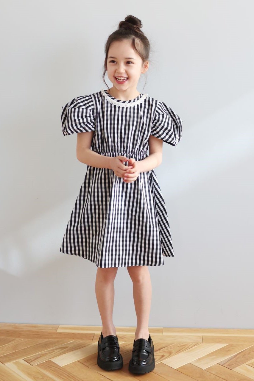 【アミカ/AMICA / KIDS】の【KIDS】ギンガムチェックドレスミニ 人気、トレンドファッション・服の通販 founy(ファニー) 　ファッション　Fashion　キッズファッション　KIDS　ワンピース　Dress/Kids　ギンガム　Gingham　シンプル　Simple　チェック　Check　チュニック　Tunic　ドレス　Dress　エレガント 上品　Elegant　再入荷　Restock/Back In Stock/Re Arrival　旅行　Travel　other-6|ID: prp329100003907455 ipo3291000000032308338