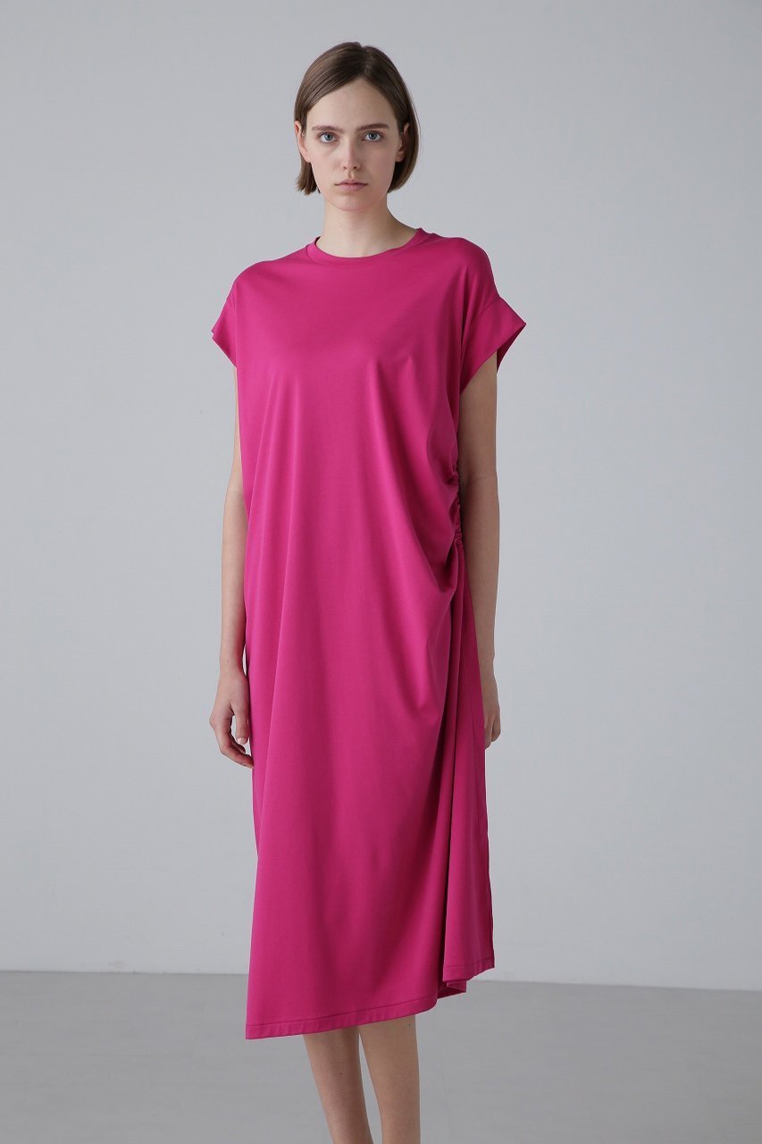 【アドーア/ADORE】のクリアハイゲージロングカットソー 人気、トレンドファッション・服の通販 founy(ファニー) 　ファッション　Fashion　レディースファッション　Fashion for Women　トップス・カットソー　Cut & Sew Tops　シャツ・ブラウス・オフィスカジュアル　Elegant Blouses & Button-Ups　ロングTシャツ・Tシャツ　Longline T-Shirts & Tees　カットソー・ベーシックTシャツ　Cut-and-Sewn Tops / Stretch Tees & Basics　ワンピース　Dresses　なめらか　Smooth, Silky Texture　ショート　Short, Short Length　ストレート　Straight, Straight Cut　スリーブ　Sleeve, Long Sleeve / Short Sleeve　ドレープ　Drape, Draping Fabric　ワンポイント　One Point, Statement Accent　人気　Popular, Best Seller　other-3|ID: prp329100003907461 ipo3291000000032837145