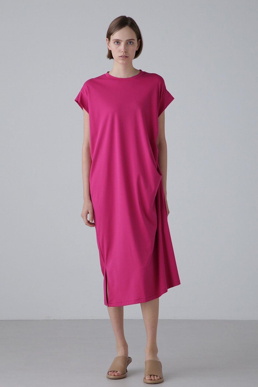 【アドーア/ADORE】のクリアハイゲージロングカットソー 人気、トレンドファッション・服の通販 founy(ファニー) 　ファッション　Fashion　レディースファッション　Fashion for Women　トップス・カットソー　Cut & Sew Tops　シャツ・ブラウス・オフィスカジュアル　Elegant Blouses & Button-Ups　ロングTシャツ・Tシャツ　Longline T-Shirts & Tees　カットソー・ベーシックTシャツ　Cut-and-Sewn Tops / Stretch Tees & Basics　ワンピース　Dresses　なめらか　Smooth, Silky Texture　ショート　Short, Short Length　ストレート　Straight, Straight Cut　スリーブ　Sleeve, Long Sleeve / Short Sleeve　ドレープ　Drape, Draping Fabric　ワンポイント　One Point, Statement Accent　人気　Popular, Best Seller　other-4|ID: prp329100003907461 ipo3291000000032837151