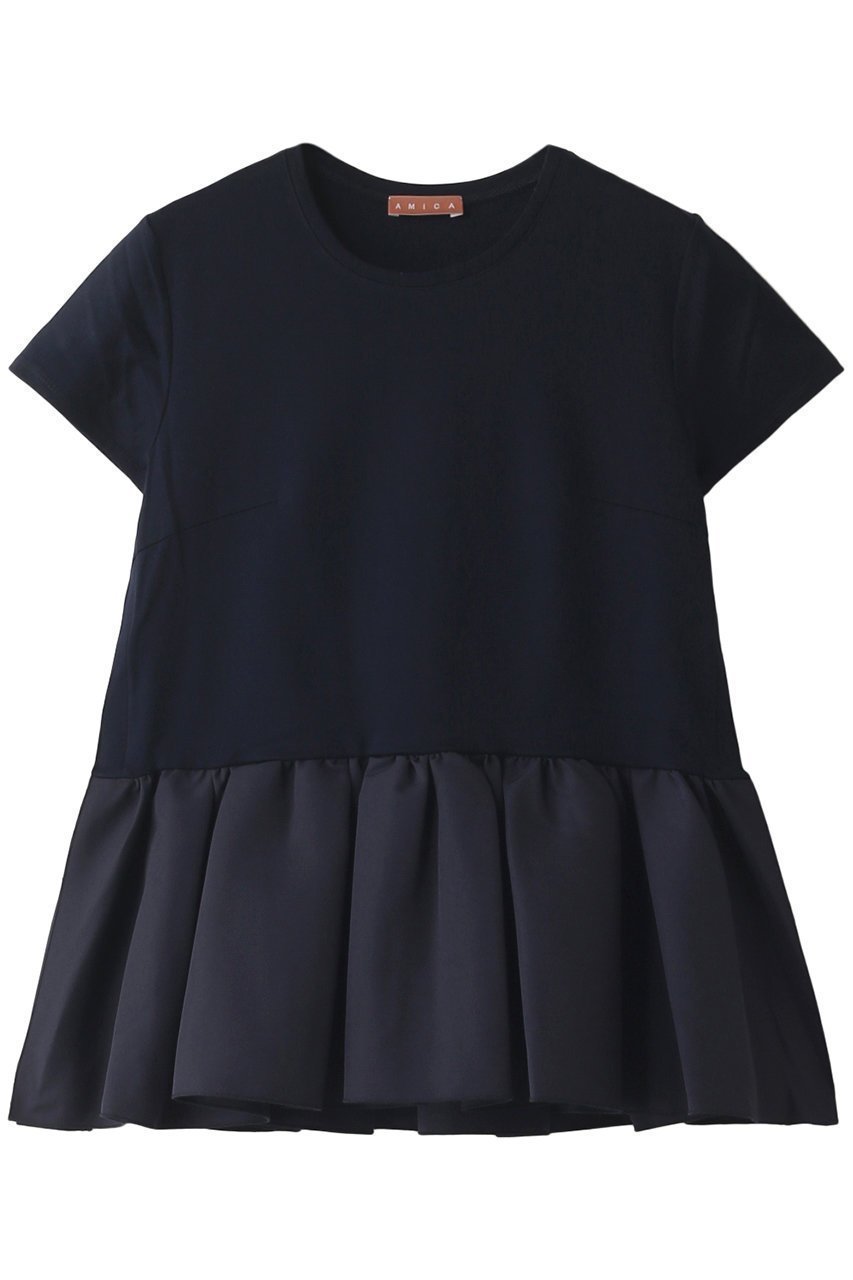 【アミカ/AMICA】のバレリーナTシャツ インテリア・キッズ・メンズ・レディースファッション・服の通販 founy(ファニー) 　ファッション　Fashion　レディースファッション　Fashion for Women　トップス・カットソー　Cut & Sew Tops　シャツ・ブラウス・オフィスカジュアル　Elegant Blouses & Button-Ups　ロングTシャツ・Tシャツ　Longline T-Shirts & Tees　カットソー・ベーシックTシャツ　Cut-and-Sewn Tops / Stretch Tees & Basics　グログラン　Grosgrain, Grosgrain Ribbon　サテン　Satin, Glossy Fabric　ショート　Short, Short Length　スリーブ　Sleeve, Long Sleeve / Short Sleeve　バレエ　Ballet, Ballet Style　モダン　Modern, Contemporary　リラックス　Relax, Relaxed Fit　人気　Popular, Best Seller　定番　Standard, Basic Item　ロイヤルネイビー|ID: prp329100003907466 ipo3291000000032807326