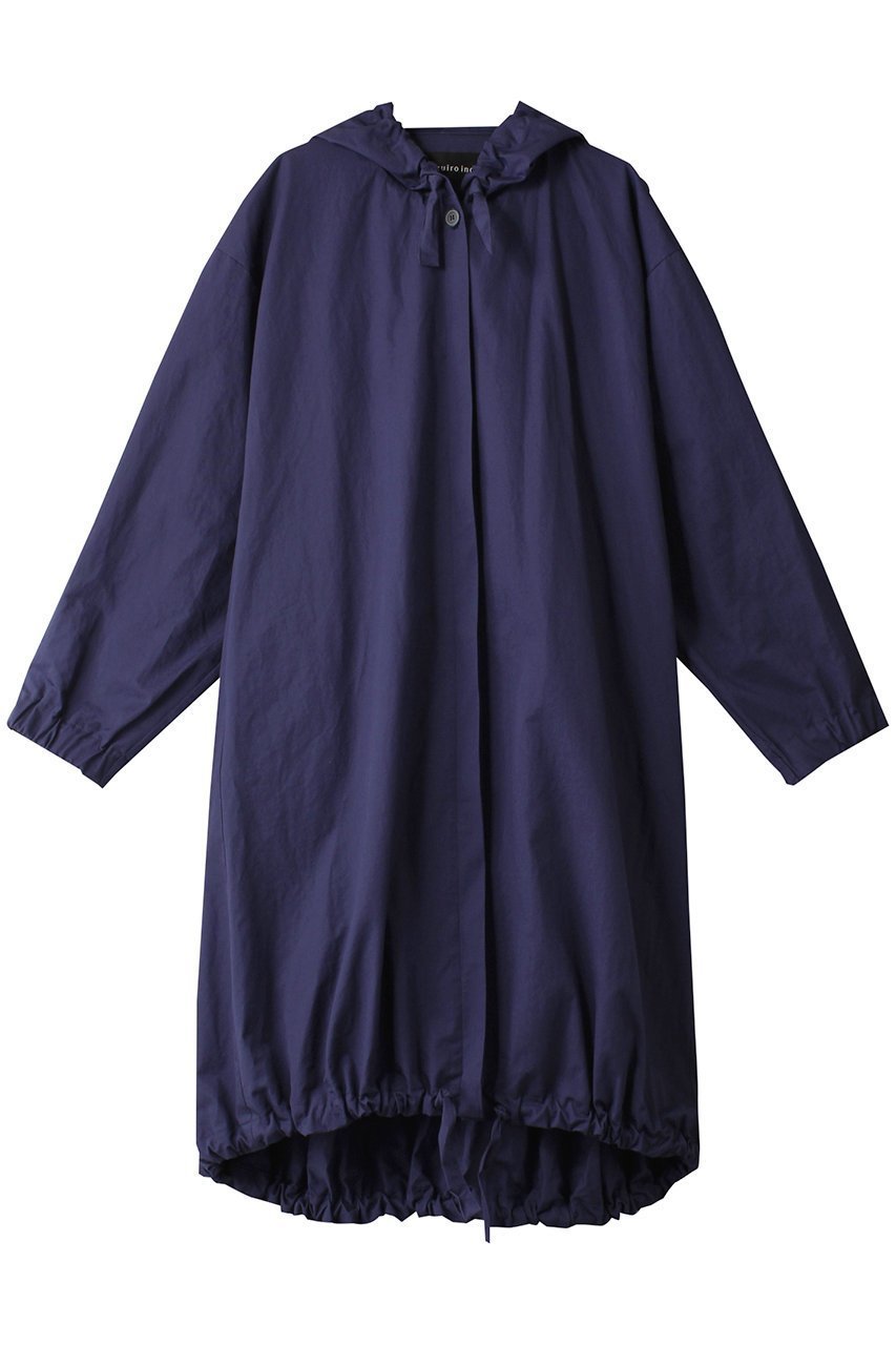 【ミズイロ インド/mizuiro ind】のgather hooded CT コート インテリア・キッズ・メンズ・レディースファッション・服の通販 founy(ファニー) 　ファッション　Fashion　レディースファッション　Fashion for Women　アウター　Coat / Outerwear Collection　コート・ロングコート・ピーコート　Long Coats, Peacoats & More　おすすめ　Recommended / Our Picks　シンプル　Simple, Minimal　リネン　Linen, Linen Fabric　ロング　Long, Long-Length　blue|ID: prp329100003907524 ipo3291000000032949781