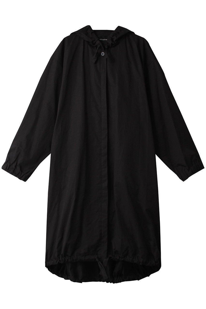 【ミズイロ インド/mizuiro ind】のgather hooded CT コート インテリア・キッズ・メンズ・レディースファッション・服の通販 founy(ファニー) 　ファッション　Fashion　レディースファッション　Fashion for Women　アウター　Coat / Outerwear Collection　コート・ロングコート・ピーコート　Long Coats, Peacoats & More　おすすめ　Recommended / Our Picks　シンプル　Simple, Minimal　リネン　Linen, Linen Fabric　ロング　Long, Long-Length　black|ID: prp329100003907524 ipo3291000000032949788