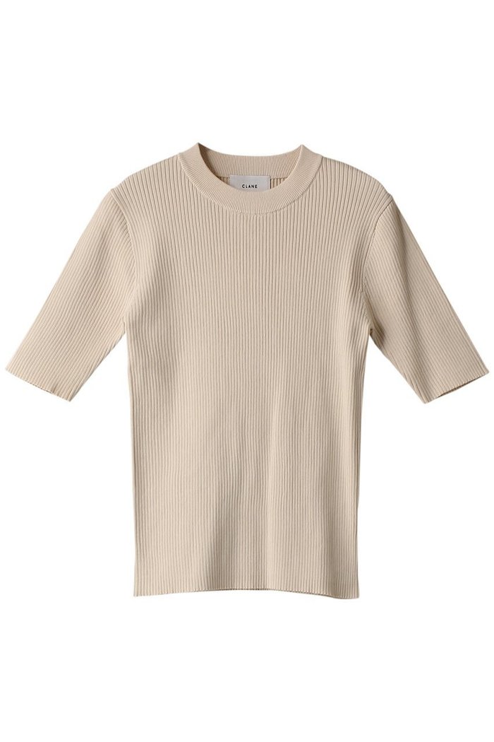 【クラネ/CLANE】のH/N HALF SLEEVE RIB KNIT TOPS/トップス インテリア・キッズ・メンズ・レディースファッション・服の通販 founy(ファウニー) https://founy.com/ ファッション Fashion レディースファッション Fashion for Women トップス・カットソー Cut & Sew Tops ニット Knit Tops & Sweaters カジュアルプルオーバー・ニットトップス Pullovers & Knit Tops / Casual Pullovers インナー Innerwear シンプル Simple, Minimal フィット Fit, Slim Fit 半袖 Short Sleeve, Half Sleeve |ID: prp329100003907543 ipo3291000000032950106