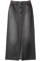 【リムアーク/RIM.ARK】のFront slit denim SK/デニムスカート 人気、トレンドファッション・服の通販 founy(ファニー) ファッション Fashion レディースファッション Fashion for Women スカート Skirts デニムスカート・カジュアルスカート Denim Skirts ロングスカート Long Skirts / Maxi & Midi Skirts スリット Slit, Slit Detail デニム Denim, Jeans Material バランス Balance, Style Balance フロント Front, Front Design ポケット Pocket, Pocket Detail マキシ Maxi, Full Length ロング Long, Long-Length ヴィンテージ Vintage Style thumbnail ブラック|ID: prp329100003908591 ipo3291000000032809690