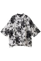 【ミズイロ インド/mizuiro ind】のflower print half slv shirt シャツ off white|ID:prp329100003908610
