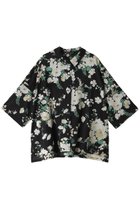 【ミズイロ インド/mizuiro ind】のflower print half slv shirt シャツ black|ID:prp329100003908610
