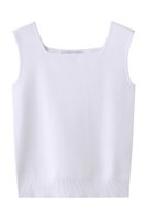 【アルアバイル/allureville】の【Loulou Willoughby】スクエアタンク A 人気、トレンドファッション・服の通販 founy(ファニー) ファッション Fashion レディースファッション Fashion for Women トップス・カットソー Cut & Sew Tops ニット Knit Tops & Sweaters カジュアルプルオーバー・ニットトップス Pullovers & Knit Tops / Casual Pullovers おすすめ Recommended / Our Picks なめらか Smooth, Silky Texture スクエア Square, Square Shape タンク Tank Top, Sleeveless Top デコルテ Décolleté, Neckline エレガント 上品 Elegant 夏 Summer |ID:prp329100003908619